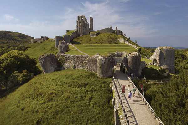 View of Corfe Castle