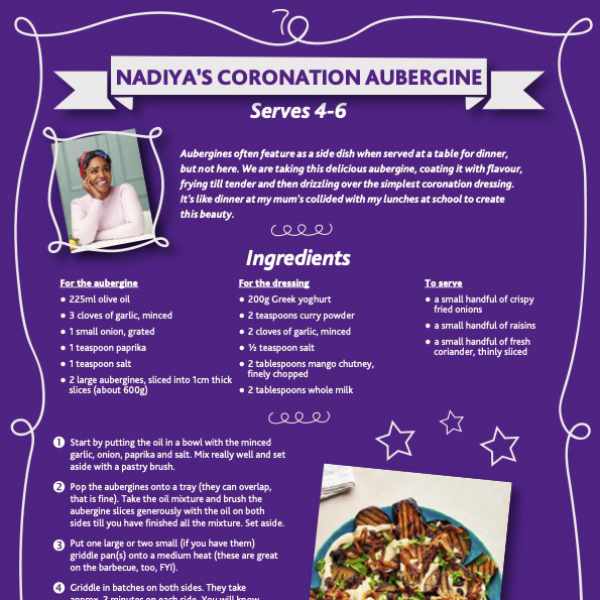 Nadiya's Coronation Aybergine Recipe
