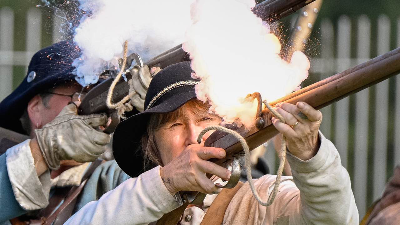 Civil War Re-enactment weekend at Corfe Castle